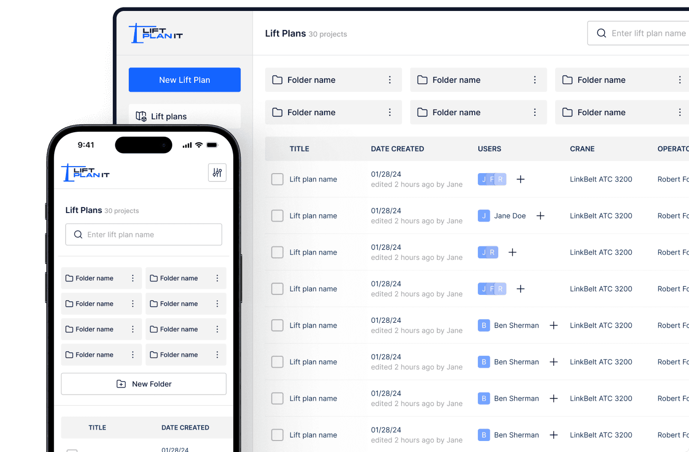 liftplanit app preview image